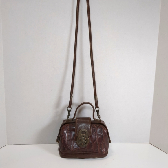 Mini Brown Shoulder/Handbag , Built In Mirror - Picture 1 of 7